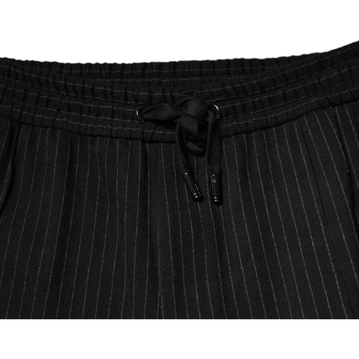 Dolce & Gabbana Black Stripes Viscose Skinny Dress Pants