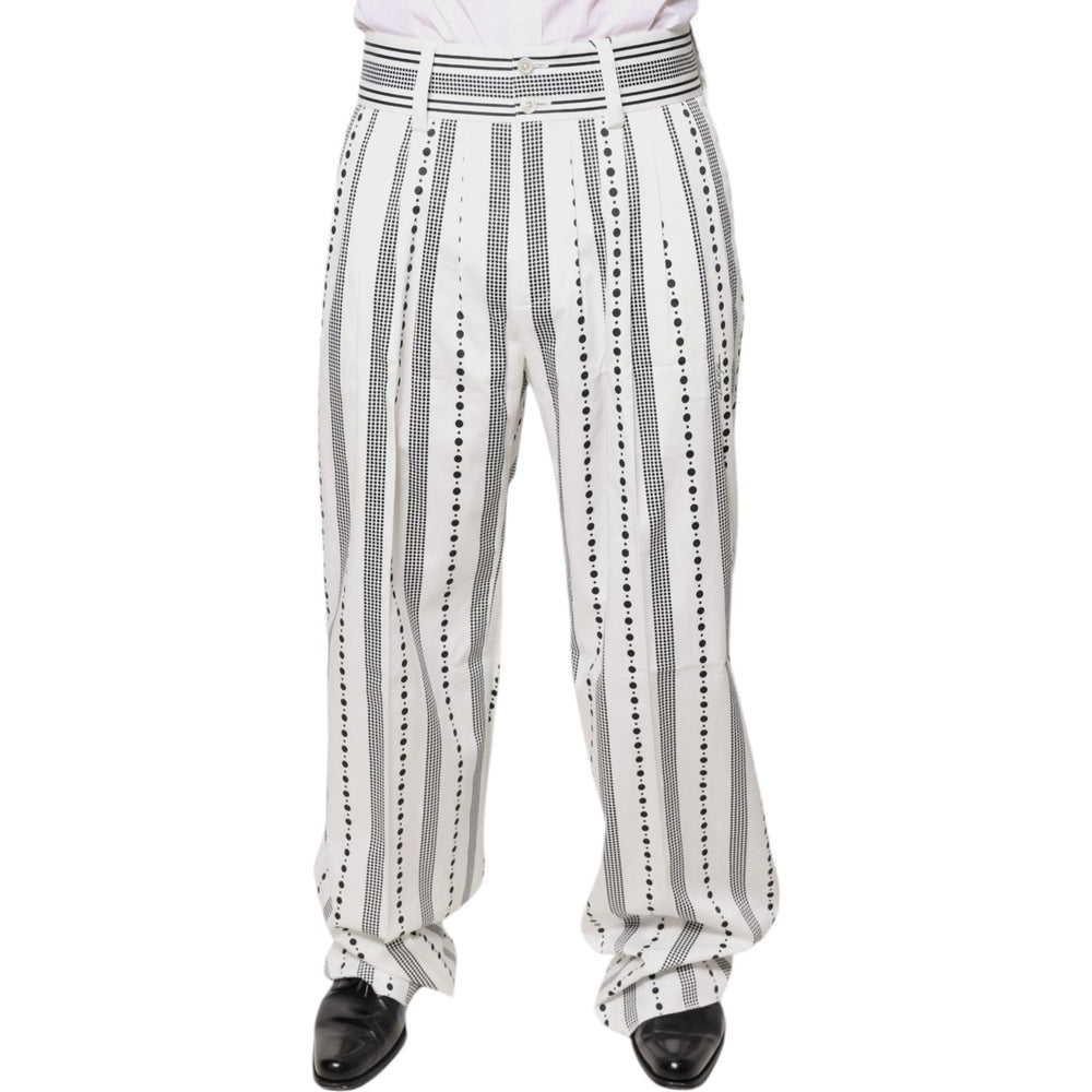 Dolce & Gabbana White Straight Formal Dress Pants