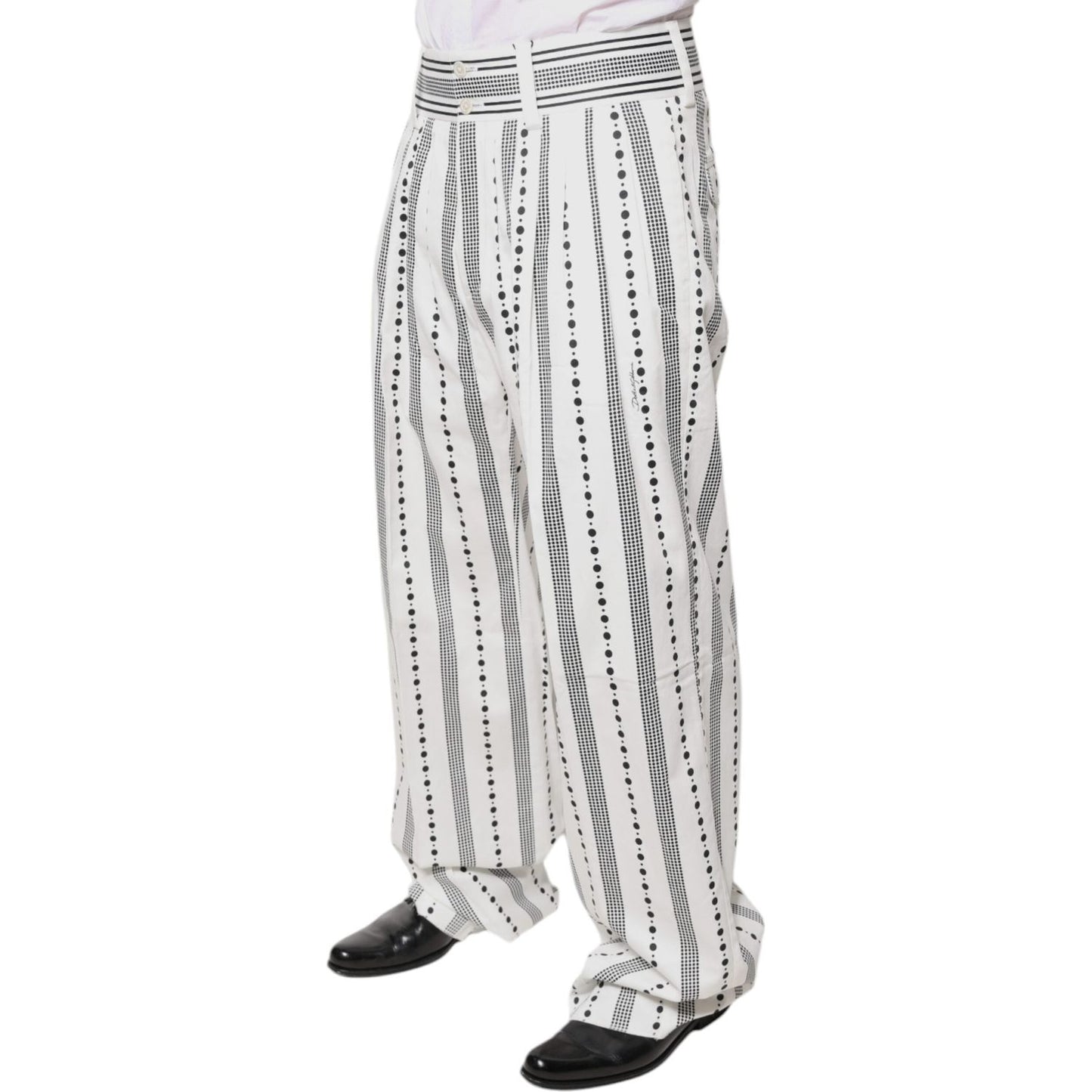 Dolce & Gabbana White Straight Formal Dress Pants
