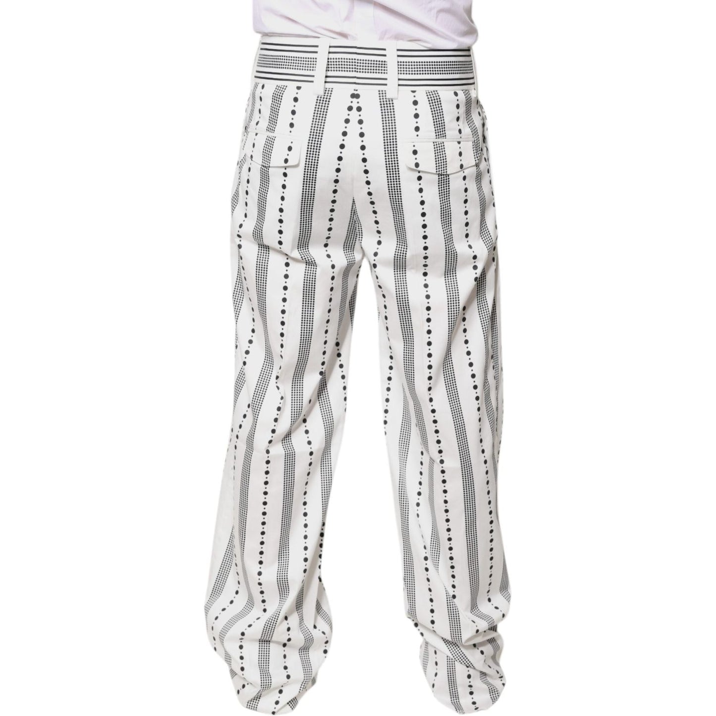 Dolce & Gabbana White Straight Formal Dress Pants