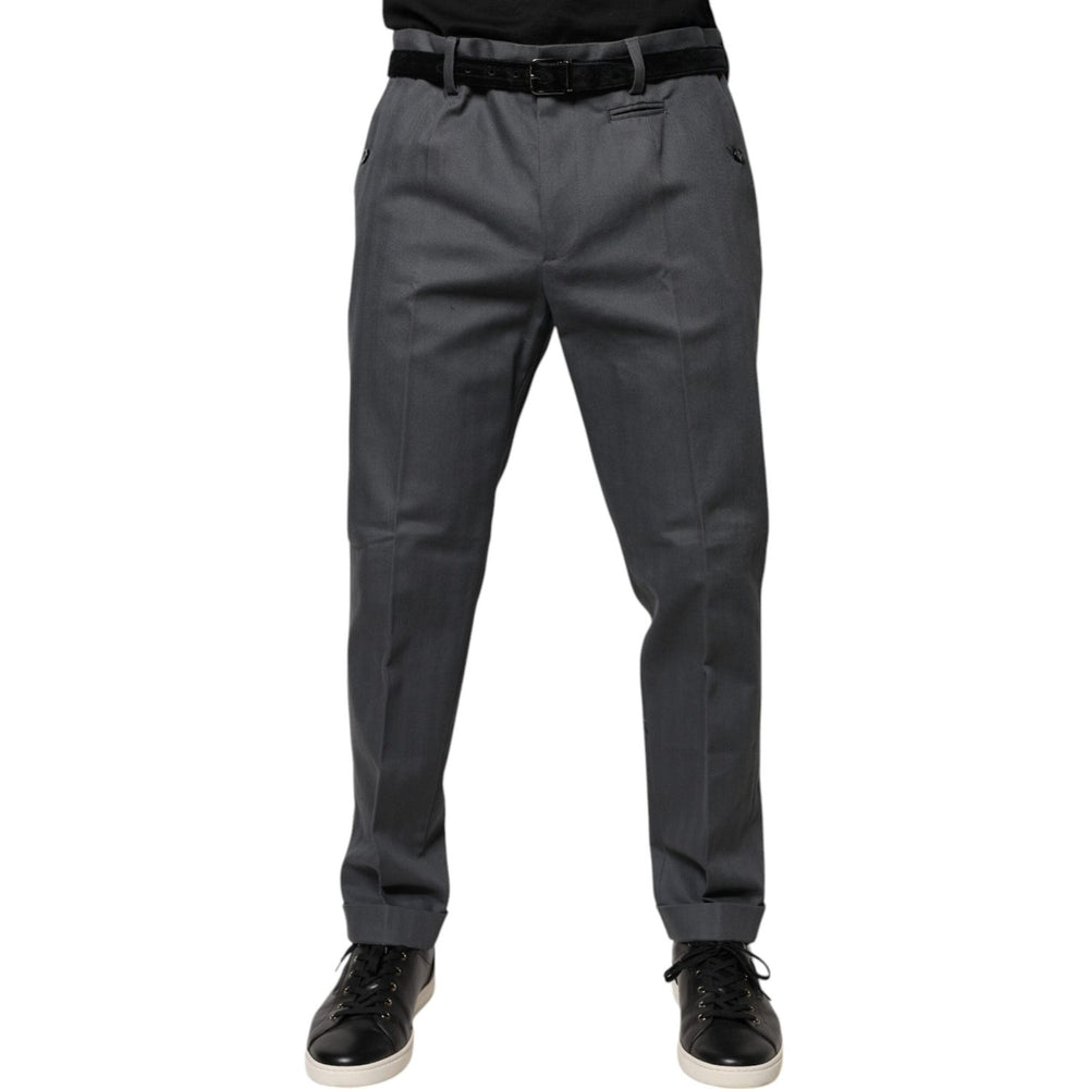 Dolce & Gabbana Gray Tapered Formal Dress Pants