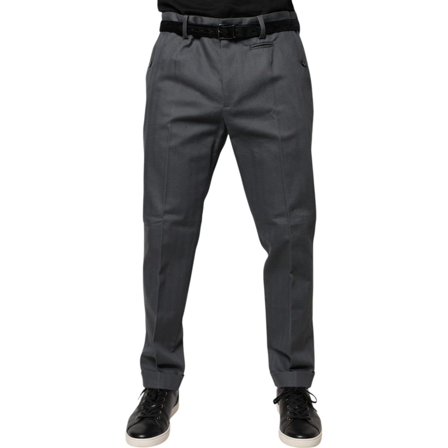 Dolce & Gabbana Gray Tapered Formal Dress Pants