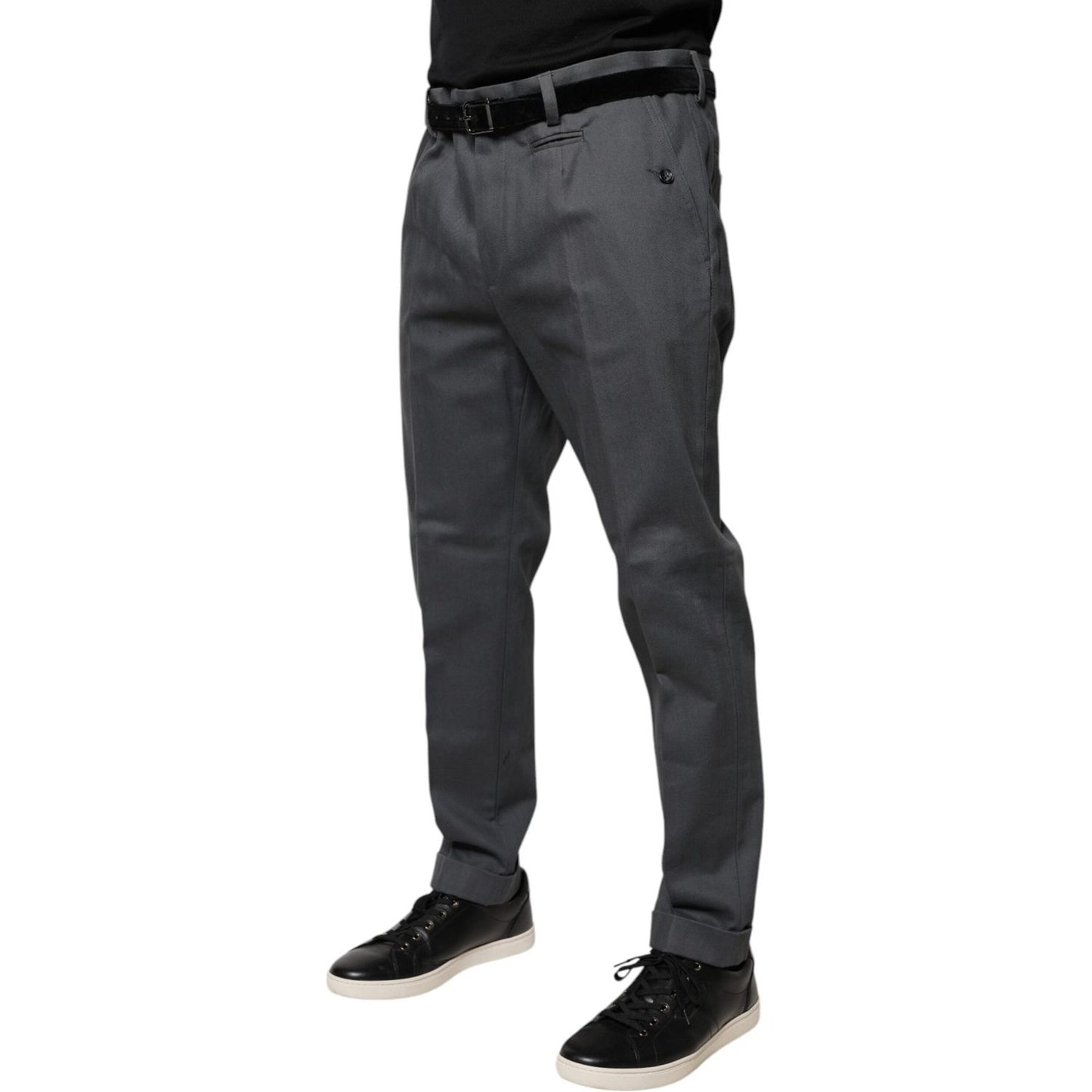 Dolce & Gabbana Gray Tapered Formal Dress Pants