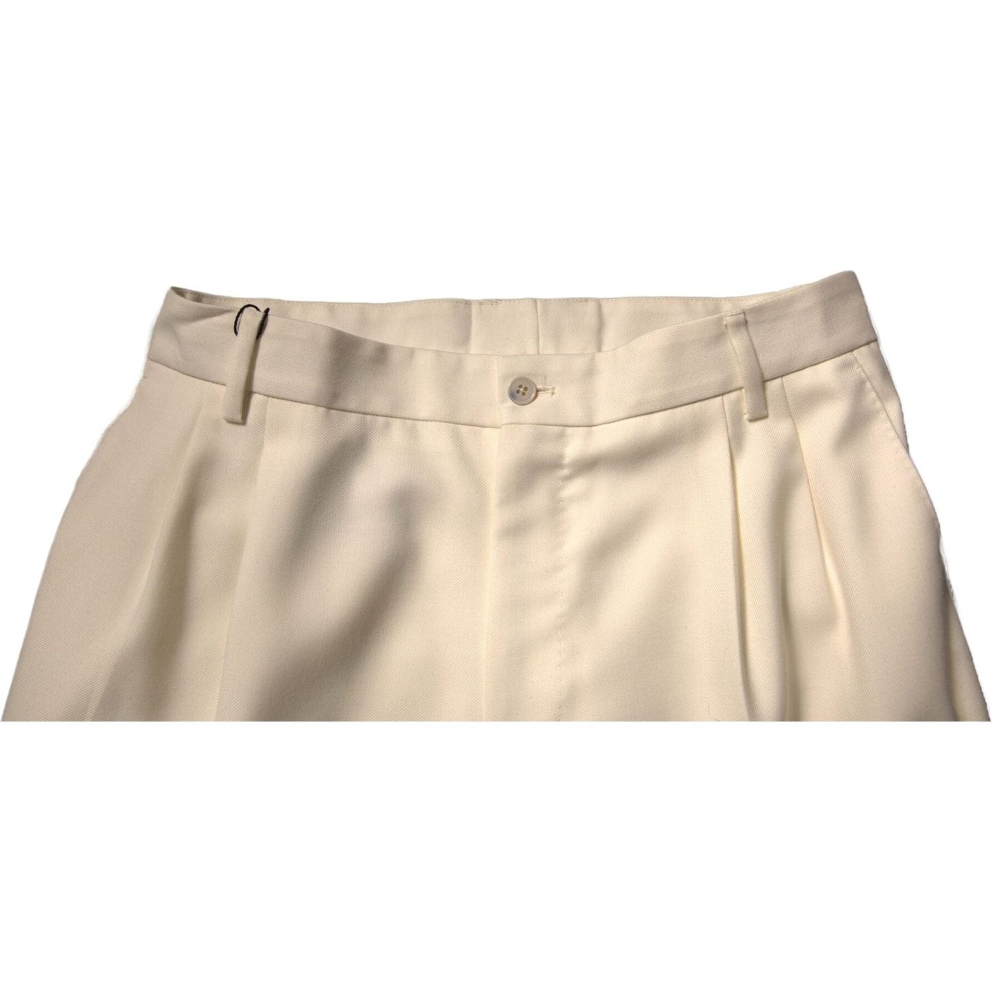 Dolce & Gabbana Off White Straight Dress Pants