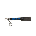 Dolce & Gabbana Blue Logo Polyester Silver Brass Holder Keychain Keyring SMY10616