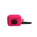 Dolce & Gabbana Pink Silicone Rubber Logo Embossed Airpods Case SMY10604