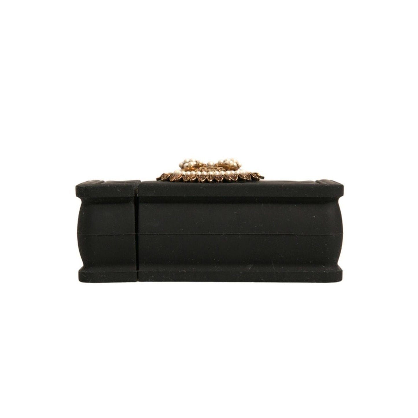 Dolce & Gabbana Black Silicone Devotion Heart Cover Hand Bag Airpod Case SMY10623