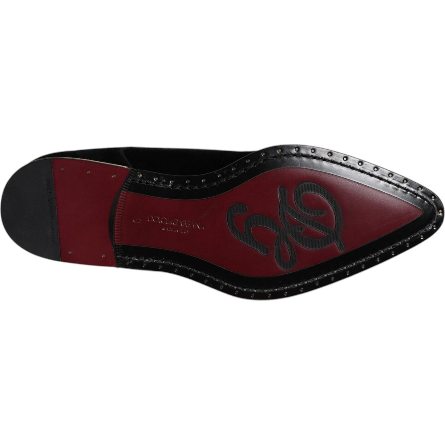 Dolce & Gabbana Black Velvet Cotton Lace Up Derby Shoes