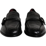 Dolce & Gabbana Black Exotic Leather DG Logo Loafers Formal Dress Shoes