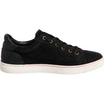 Dolce & Gabbana Black Logo Suede Leather Men Sneakers Shoes