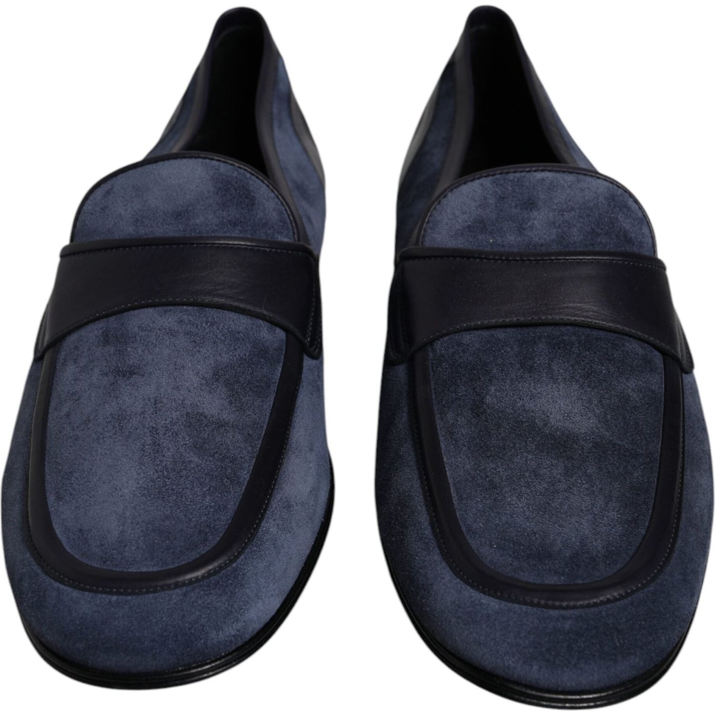 Dolce & Gabbana Blue Suede Leather Shoes Loafer Moccasin Shoes