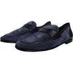 Dolce & Gabbana Blue Suede Leather Shoes Loafer Moccasin Shoes