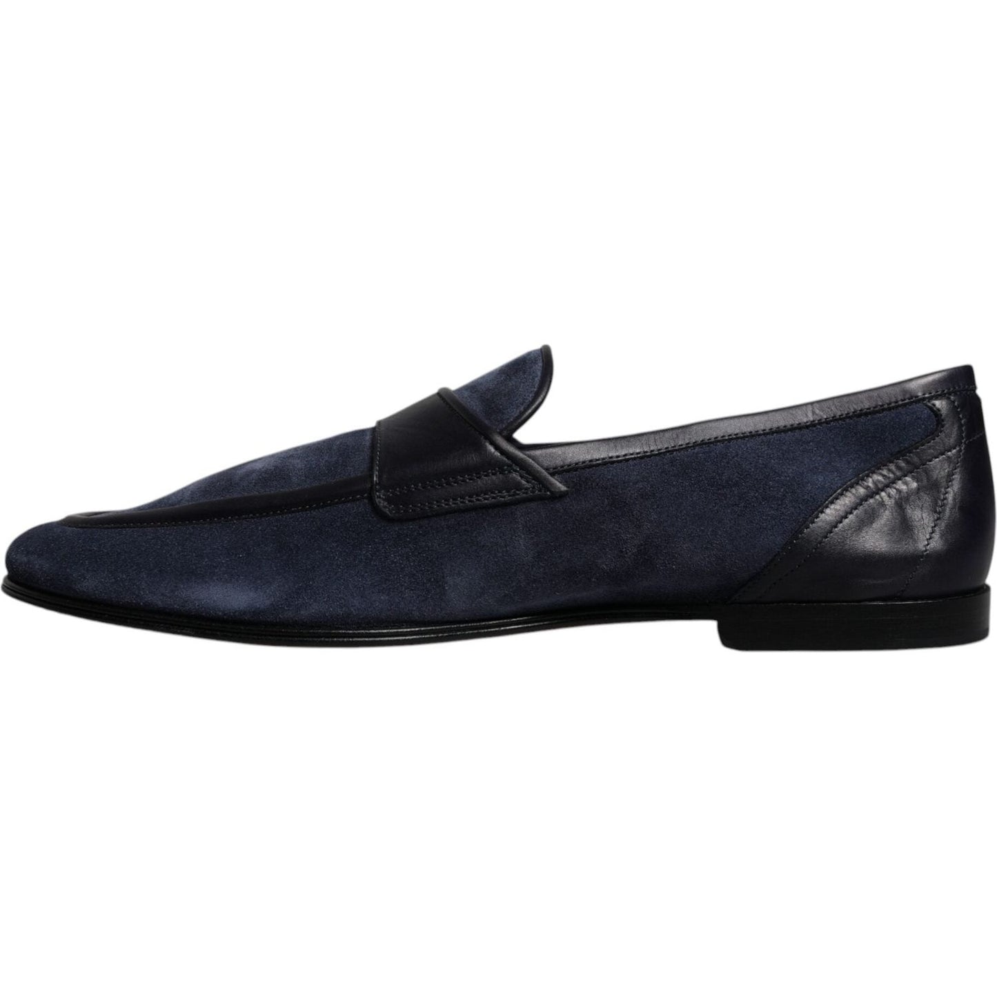 Dolce & Gabbana Blue Suede Leather Shoes Loafer Moccasin Shoes