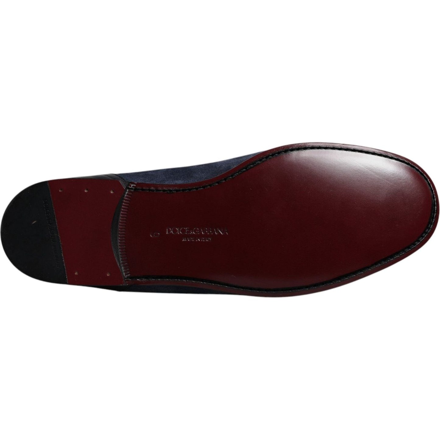 Dolce & Gabbana Blue Suede Leather Shoes Loafer Moccasin Shoes