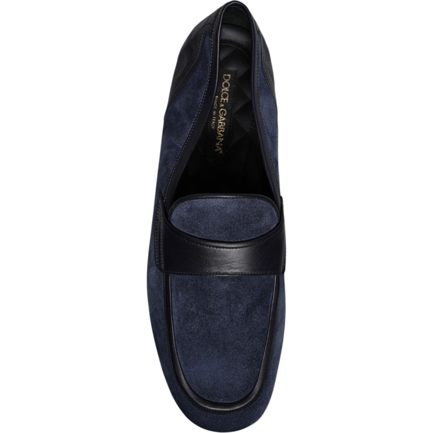 Dolce & Gabbana Blue Suede Leather Shoes Loafer Moccasin Shoes