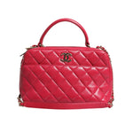 Chanel Pink Seal Matelasse Chain CC Lamb Skin Leather Bag CHA95