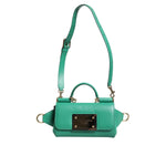Dolce & Gabbana Emerald Green CalfskinLeather DG Logo Shoulder Bag BAG4000