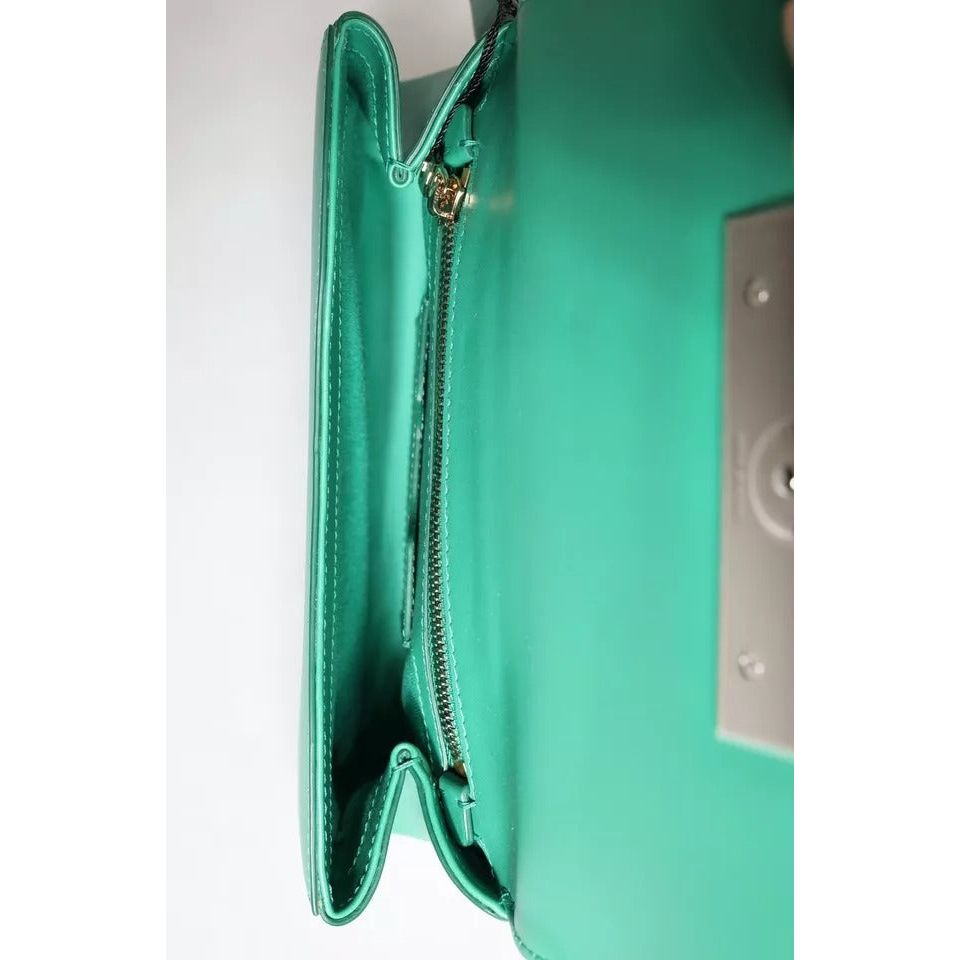 Dolce & Gabbana Emerald Green CalfskinLeather DG Logo Shoulder Bag BAG4000