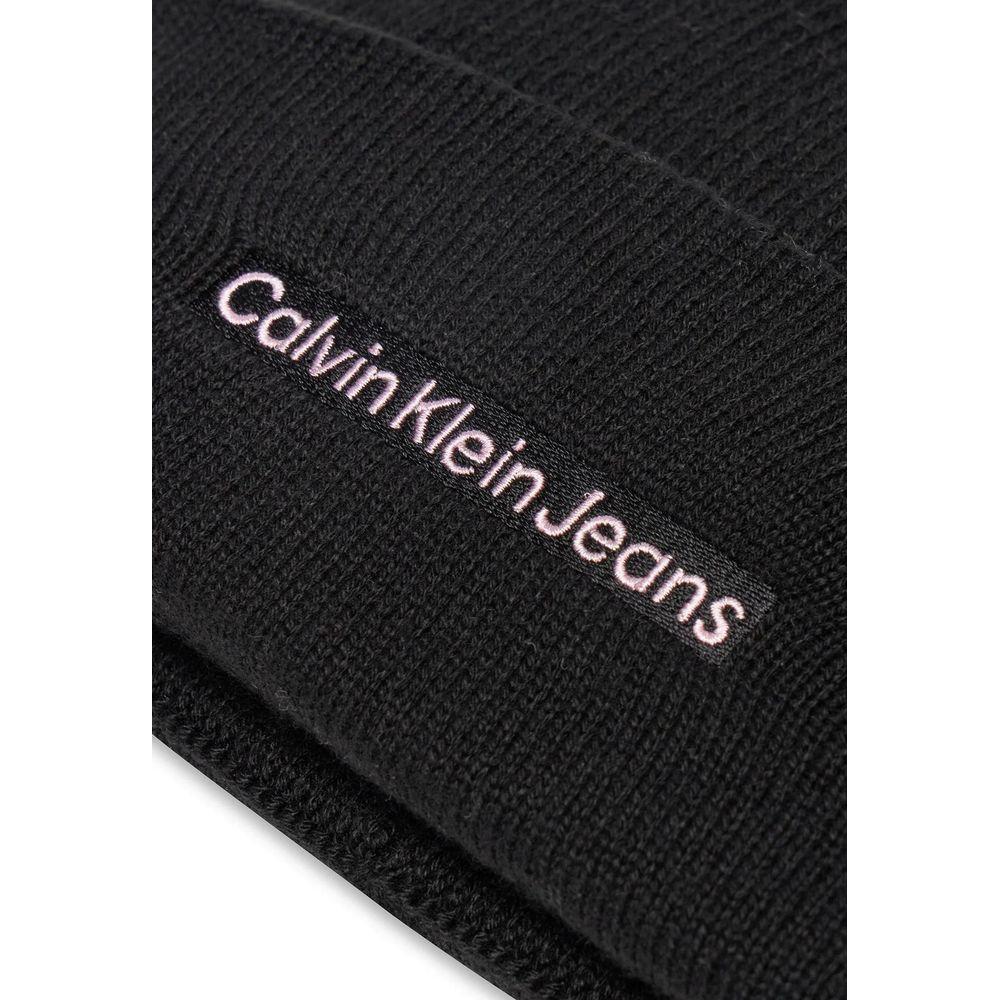 Calvin Klein Jeans Black Cotton Caps Baseball Hat CA-15183500009-ONE SIZE
