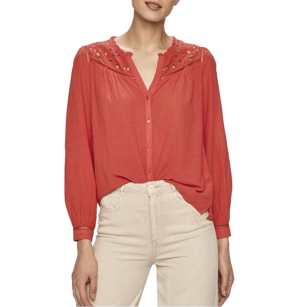 Pepe Jeans Red Viscose Shirt
