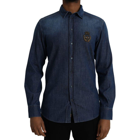 Dolce & Gabbana Blue Cotton Shirt
