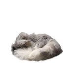Dolce & Gabbana White Fox Fur Neck Wrap Warmer Winter Scarf MS7121