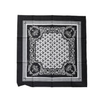 Dolce & Gabbana Black Logo Monogram Cotton Handkerchief Scarf MS7239