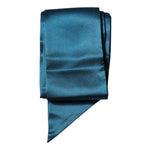 Dolce & Gabbana Dark Green Satin Silk Skinny Foulard Scarf MS7439