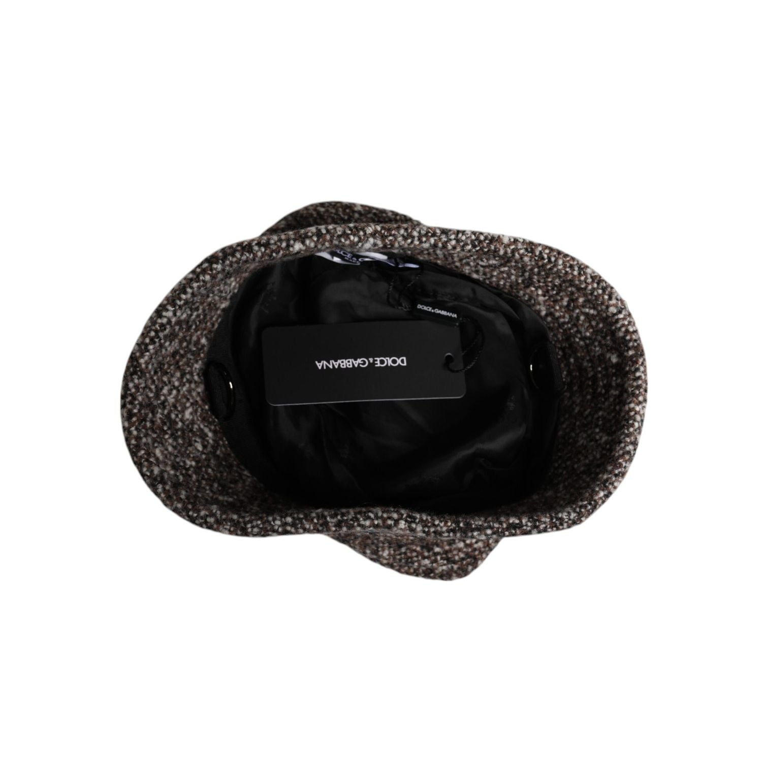 Dolce & Gabbana Brown Alpaca Wool Woven Bucket Hat