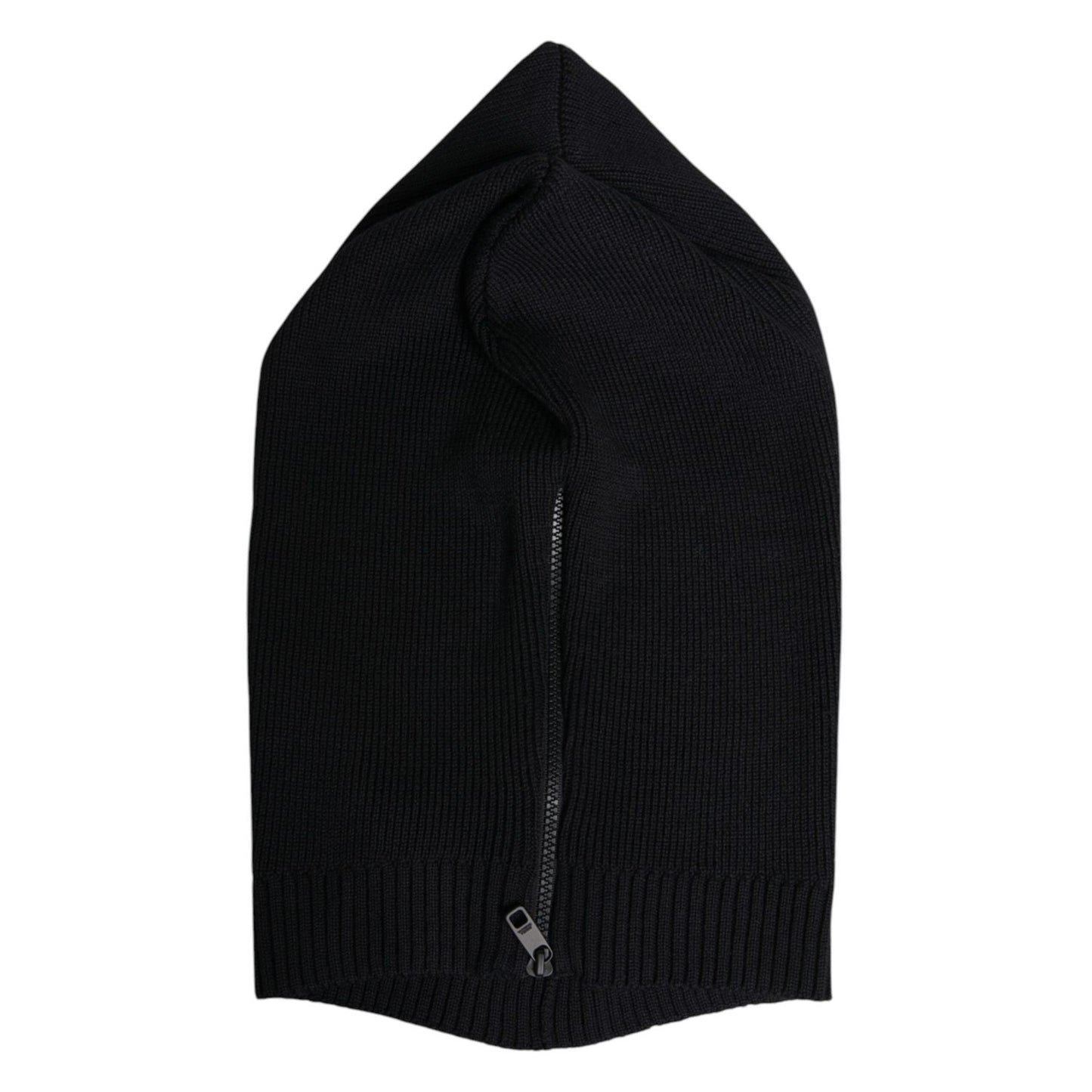 Dolce & Gabbana Black Wool Whole Head Wrap Balaclava Hat HAT9729