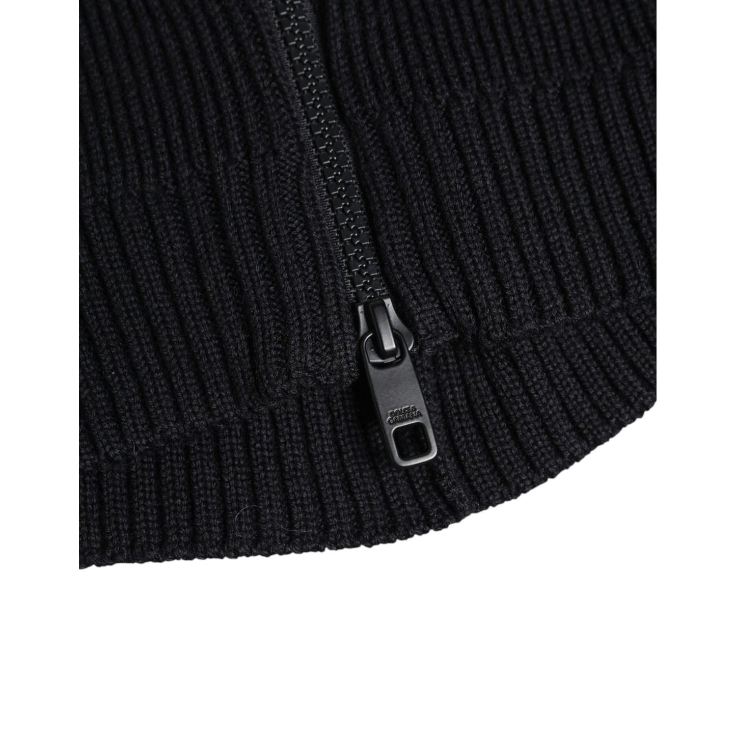 Dolce & Gabbana Black Wool Whole Head Wrap Balaclava Hat HAT9729