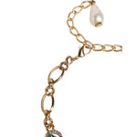Dolce & Gabbana Gold Brass Pietre Oval Crystal Embellished Necklace SMY10550