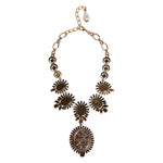 Dolce & Gabbana Gold Brass Pietre Oval Crystal Embellished Necklace SMY10550