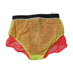 Dolce & Gabbana Red Yellow Tulle Mid Waist Panty Underwear BIK1960-2