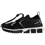 Dolce & Gabbana Black Mesh Sorrento Trekking Sneakers Shoes LA12534-38.5