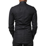 Dolce & Gabbana Black Love Embroidery GOLD Formal Dress Shirt
