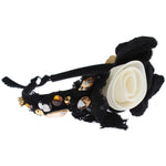 Dolce & Gabbana Elegant Crystal-Embellished Silk Diadem Diadem Dolce & Gabbana Black