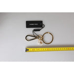 Dolce & Gabbana Chic Gold Brass Faux Pearl Letter Charm Keyring Keychain SMY10441