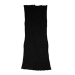 Dolce & Gabbana Black Cashmere Knitted Neck Warmer Foulard Scarf MS7363