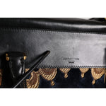 Dolce & Gabbana Black Floral Jacquard Handbag Shoulder Tote Bag BAG4367