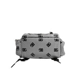 Dolce & Gabbana Polyester Gray Black DG Logo Plaque Backpack Bag BAG4379