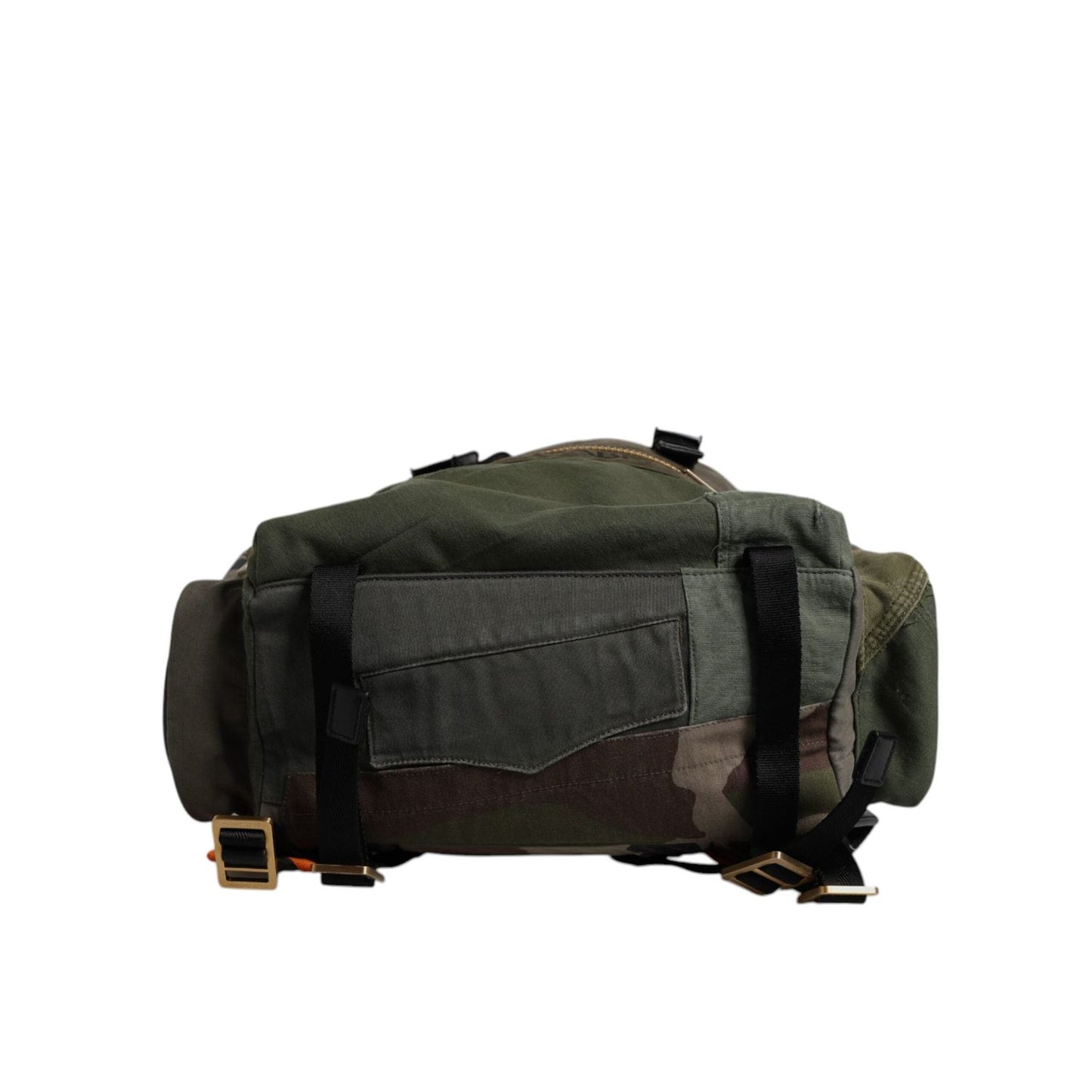 Dolce & Gabbana Military Green Patchwork Travel Backpack Bag BAG4454