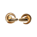 Dolce & Gabbana Brass Gold Black Crystal Luna Cufflink SMY10682