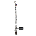 Dolce & Gabbana Silver Brass Chain Dice Logo Embellished Charm Bracelet SMY10684