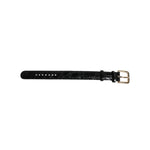 Dolce & Gabbana Black Exotic Leather Gold Tone Metal Buckle Armband SMY10696#