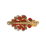 Dolce & Gabbana Multicolor Spring CARRETTO Gold Brass Crystal Hair Clip SMY10662