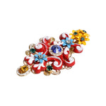 Dolce & Gabbana Multicolor Spring CARRETTO Gold Brass Crystal Hair Clip SMY10662