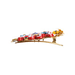 Dolce & Gabbana Multicolor Spring CARRETTO Gold Brass Crystal Hair Clip SMY10662