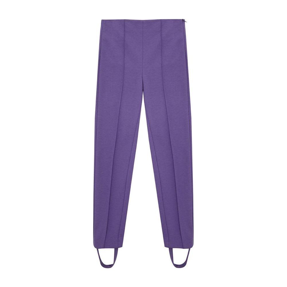 Lardini Elegant Purple Viscose Pants Lardini Dark Slate Blue