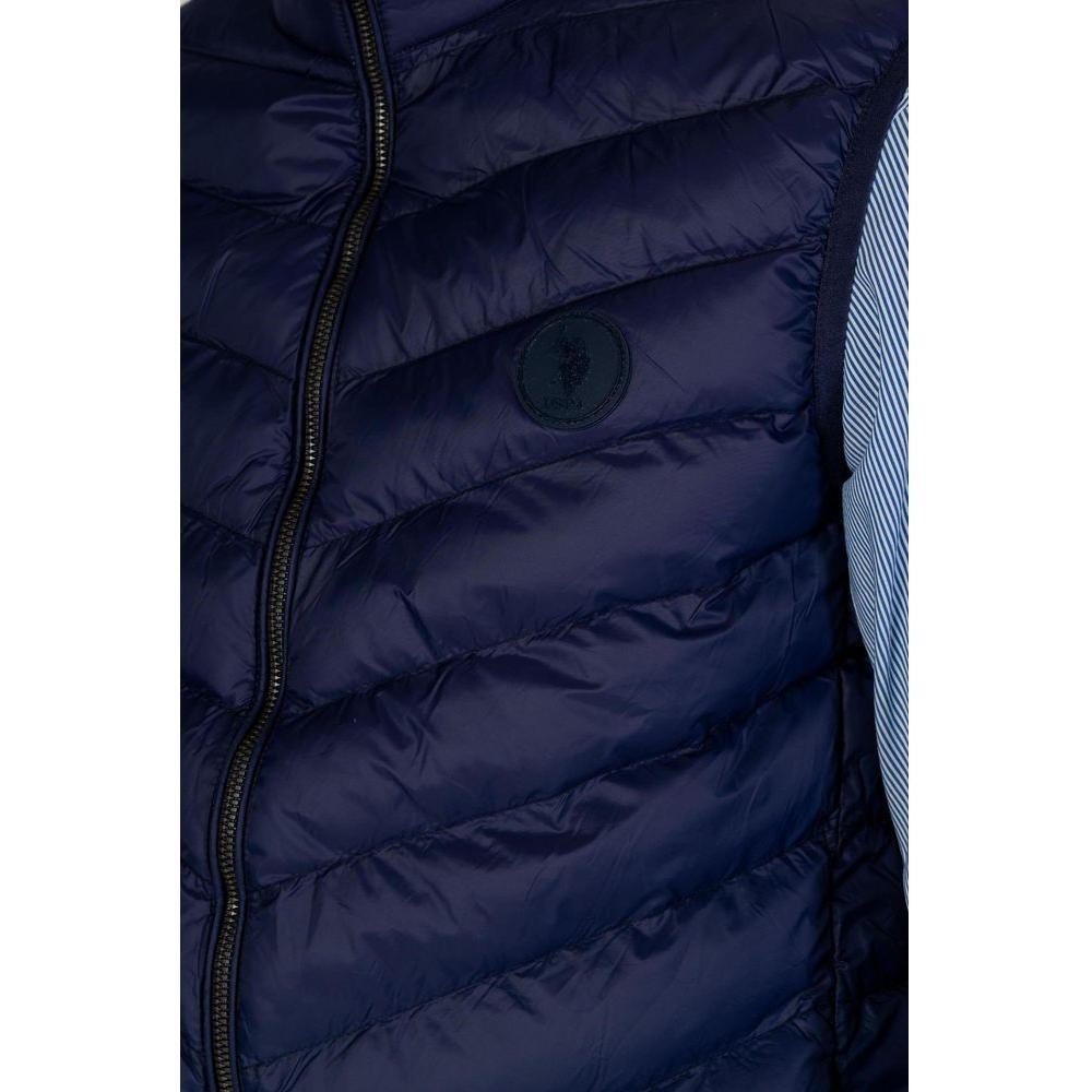 U.S. POLO ASSN. Blue Polyamide Sleveless Jacket US-13434400010-IT46 | S